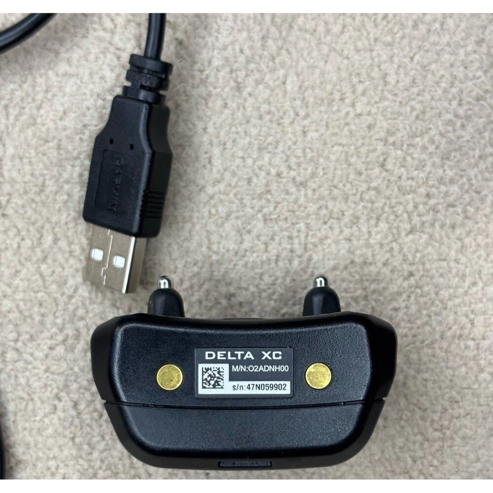 Garmin Delta XC Dog Training Collar and Remote Charging Cables Working White